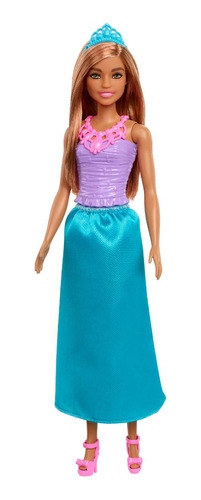 Muñeca Barbie Fantasía  Princesa Vestido Lila Y Azul 