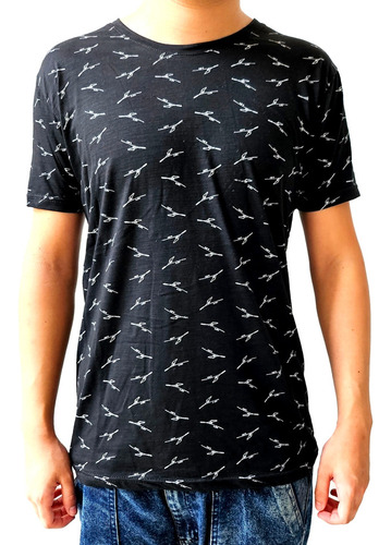 Remera Hombre Algodon Estampada