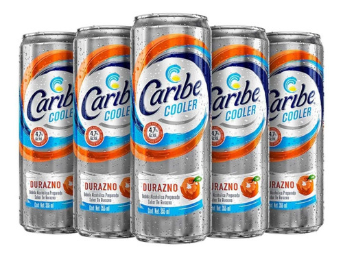 Pack De 24 Licor Caribe Cooler Durazno 355 Ml