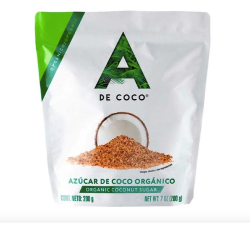 Azúcar De Coco Orgánico A De Coco 3 Piezas De 200gr