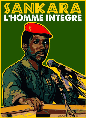 Cuadro 50x75cm Sankara Burkina Faso Revolucion Comunista M2