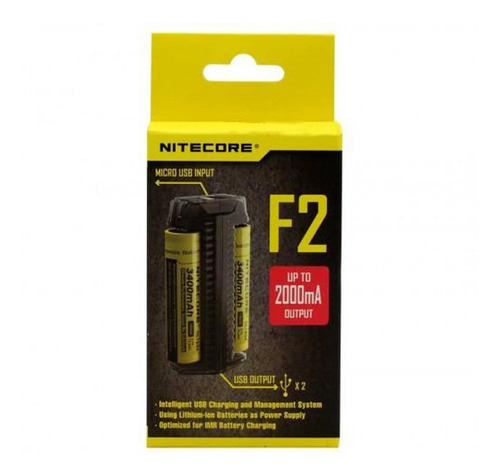 Imagen 3 de 10 de Cargador De Bateria Nitecore F-2 Usb 2 Slots