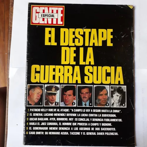 El Destape De La Guerra Sucia Revista Gente N° 963