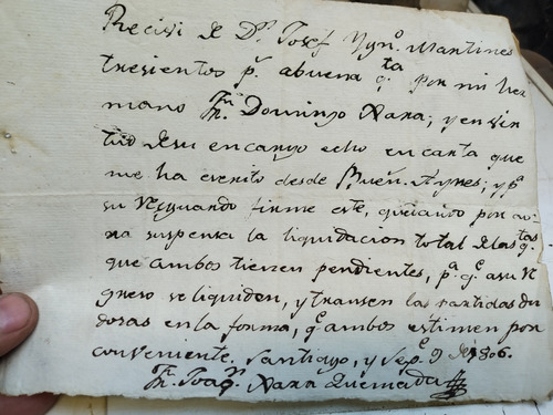 Documentos Antiguo 1800 M (Usado)