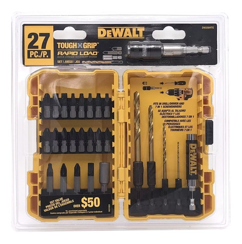 Set De 27 Piezas Dewalt Dw2504tg Juego Puntas Destornillador