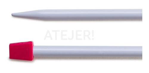 Imagen 2 de 10 de Agujas Tricot De Aluminio Marca Cbx N° 3,5 X Par