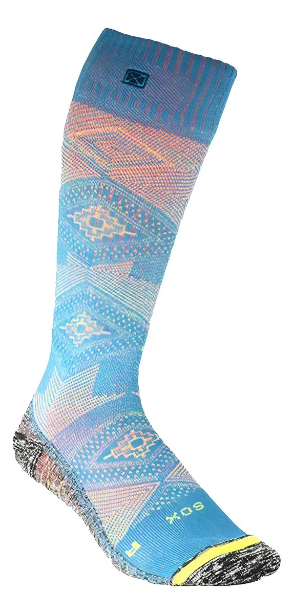 Meias de snowboard femininas Sox Ski Evolution turquesa Te91c tamanho S