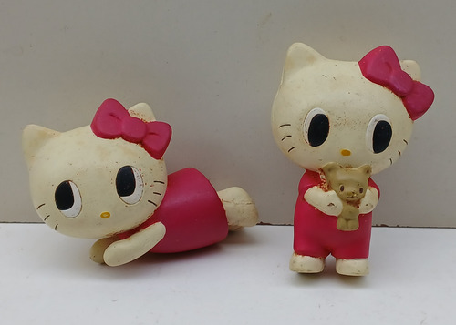 Lote 2 Boneca Hello Kitty Gatinha Miniatura Vintage 6cm (Usado)