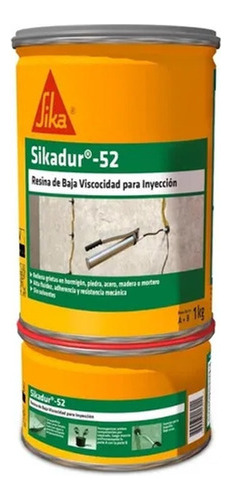 Sikadur 52 Inyección Adhesivo Epoxi Grietas Hormigón 1 Kg Mm