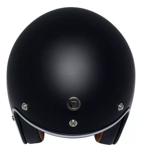 Casco Moto Torc 3/4 Face Retro T50 Negro Mate Negro Lisa L