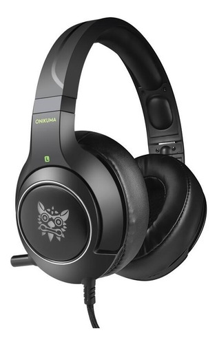 Audífonos Manos Libres Onikuma K9 Gamer Negro Con Luz Led Negro