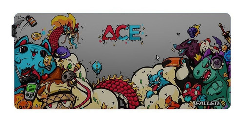 Mousepad Gamer Fallen Ace Rgb Speed++ Estendido Cor Cinza-escuro