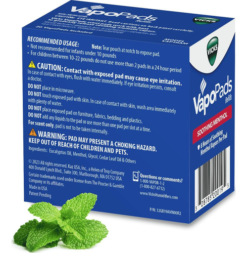 Vicks Vapopads Original Mentol - Recarga 20 Almohadillas