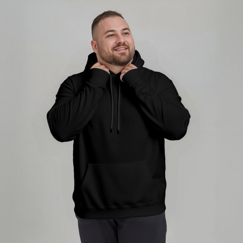 Blusa Moletom Plus Size Liso G1 G2 G3 G4 G5 Algodão Premium