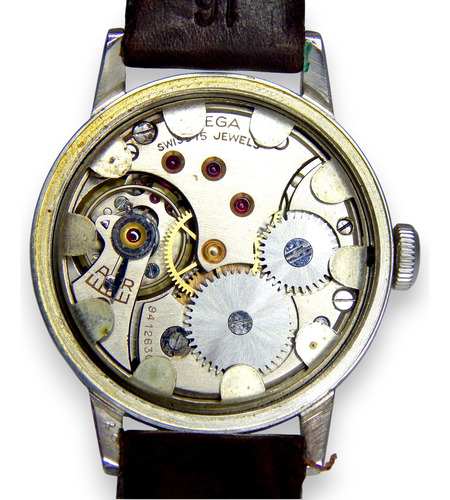 Reloj Omega 30t2 32 Mm Sub Segundos Acero Años 40 Marrón Oscuro Plateado Beige (Usado)