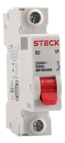Disjuntor Monopolar Din 20a Classe C 230v steck Sdd61c20