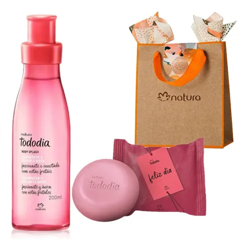 KIT FRAMBUESA Y PIEMIENTA ROSA: BODYSPLASH 200 ML+JABON EN BARRA 90 GR
