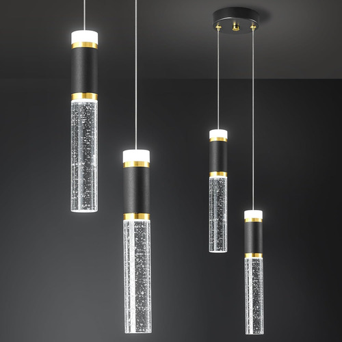 Luz Colgante Led Regulable Cristal Burbuja Cocina Moderna.