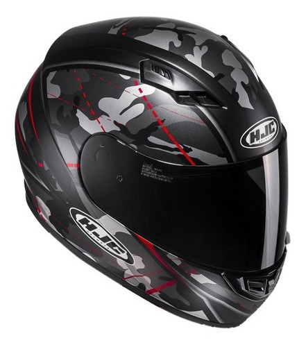 Casco Hjc Cs 15 Songtan, original, para viajes, color motero, negro/rojo, talla M (57/58)