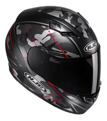 Casco Hjc Cs 15 Songtan, original, para viajes, color motero, negro/rojo, talla M (57/58)