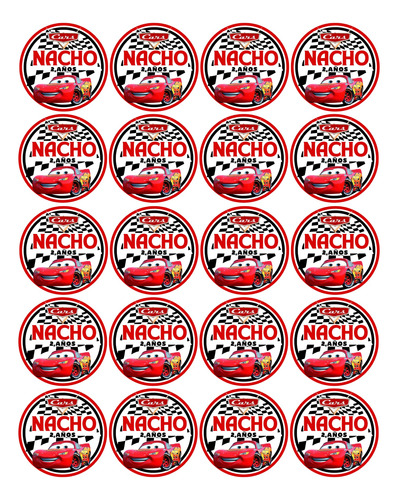 Plancha Imprimible Toppers / Círculos Sticker Candy Bar 