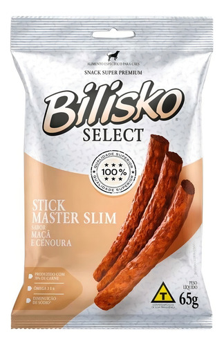 Petisco P/ Cães Palito Fino Maçã E Cenoura 65g Bilisko