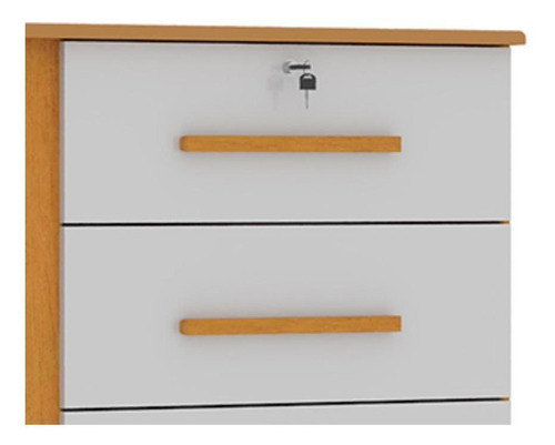Cajón organizador de dormitorio Zara con 8 cajones, color cedro/cedro oscuro/blanco roto