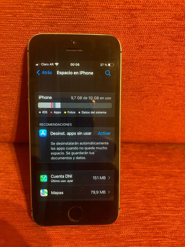 Iphone Se 32 Gb Gris Espacial Bat 100% Gris