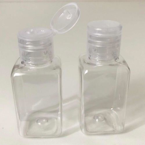 100 Frasquinhos Para Álcool Gel 40 Ml Com Tampa Flip Top