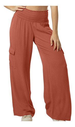 Pantalones Tipo Pijama Con Bolsillos Holgados Y Holgados Par