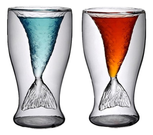 2 Pcs 100ml Vasos Sirena Tazas De Sirena Para Cerveza Whisky