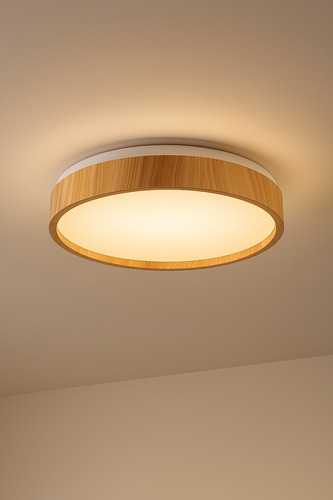 Aplique Plafon Led 32w Madera Ø50cm Dimerizable Bore Vk