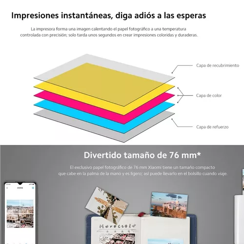 Xiaomi Papel Fotográfico (20 Hojas) Portable Photo Printer
