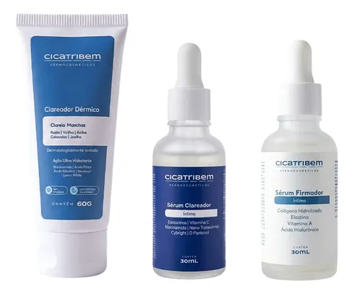 Kit Clareamento 1 Clareador + 1 Sérum Clareador + 1 Firmador