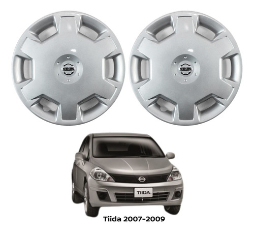 Tapón Polvera De Rueda 2pz Tiida 2007-2009 Nissan