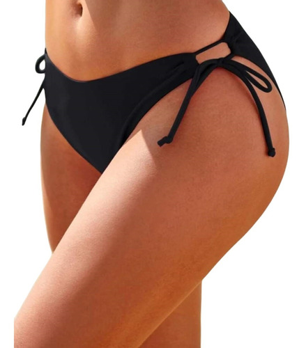 Tanga Amarrar Bikini Vestidos De Baño Panty Negro-colores 