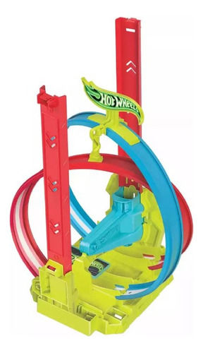 Hot Wheels Neon Speeders Pista De Acrobacias Láser Mattel Multicolor Neon