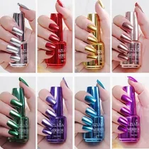 Comprar Caja De 12 Esmaltes Efecto Espejo Excelente Precios Al Mayor