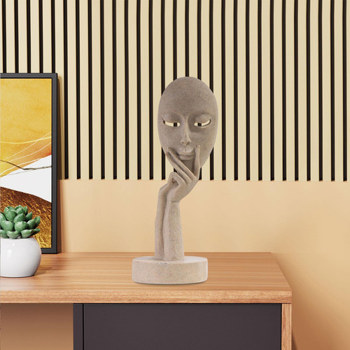 Estatua De Pensador Abstracto, Figura De Resina, Figura