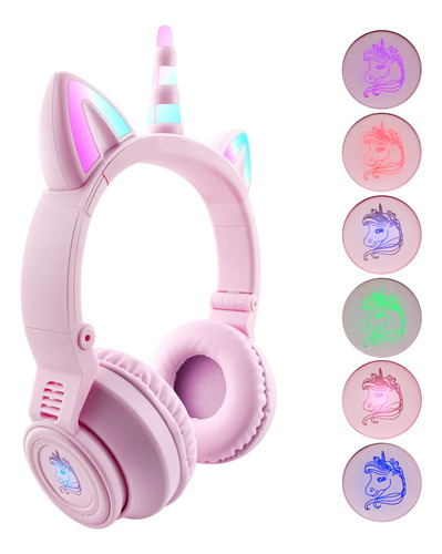 Yusonic Auriculares De Unicornio Para Niños, Auriculares B.