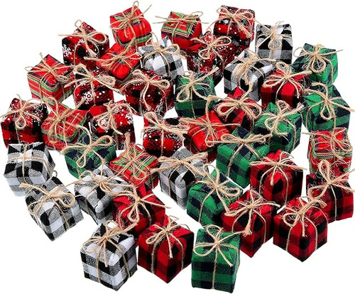 40 Cajas De Regalo Pequeñas Para Arbol De Navidad Cajas De B