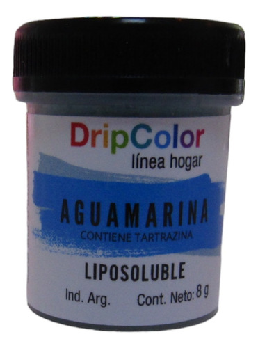 Colorante Polvo Liposoluble Aguamarina 8gr Dripcolor 