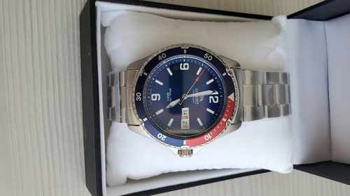Orient Mako Ii Pepsi Reloj De Buceo Automático 200m Japón Color de la correa Acero Color del fondo Azul
