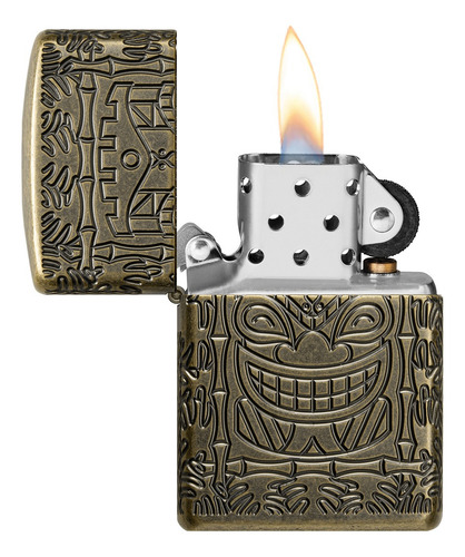 Encendedor Zippo Diseño Tiki Totem