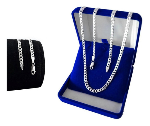 Imagem 4 de 6 de Cordão + Pulseira 4 Mm 70cm Italiano Escama Peixe Prata 925