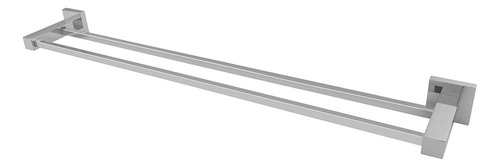 Porta Toalha Duplo De Parede Para Banheiro Cromado Inox