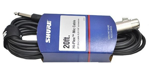 Imagen 2 de 5 de Cable Shure C20ahz Canon A Plug Para Microfonos, 6 Metros
