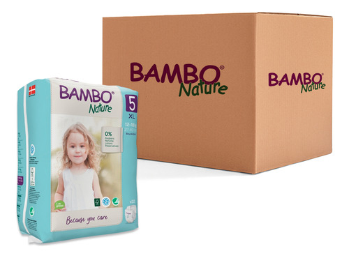 Caja Talla Xl (132 Uds.) - Caja De Pañales Ecológicos Bambo 