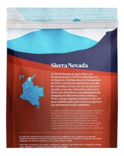 Cafe Molido Juan Valdez Sierra Nevada + Sierra Huila Dúo Pac