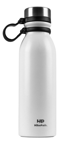 Termo De Acero Inoxidable 600 Ml Vaso Botella Portátil Color Blanco